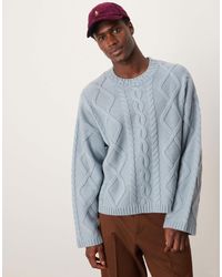 ASOS - – schwerer oversize-strickpullover aus wollmix - Lyst