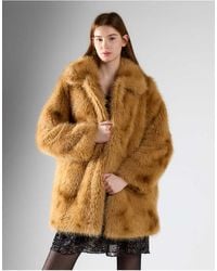 Glamorous - Luxe Faux Fur Longline Coat - Lyst