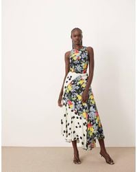 ARRANGE - Halterneck Maxi Dress With Back Strap Detail - Lyst