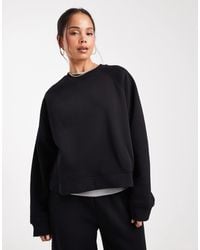 ASOS - Oversized Brushback Sweatshirt With Raglan Detail - Lyst