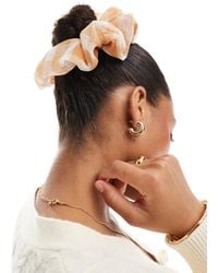 ASOS - Scrunchie Hairband With Oversized Gingham Organza Design - Lyst