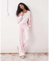 Ed Hardy - Love And Thorns Diamante Velour Joggers - Lyst
