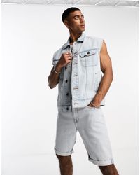 Lee Jeans - Short d'ensemble droit en jean avec 5 pouces - délavage clair - Lyst