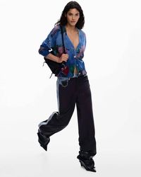 Desigual - Floral Cardigan Sweater - Lyst