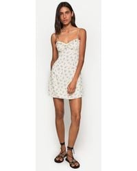 Bershka - Mini Jurk Met Bandjes En Print - Lyst
