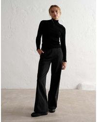 Aim'n - Warme Broek Met Plat Gestikte Plooien - Lyst