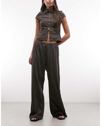 Weekday - Katoenen Broek Met Elastische Taille - Lyst