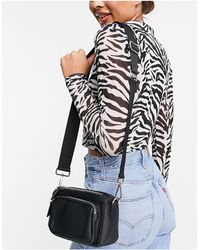 ASOS Leather Camera Bag With Front Pocket - Black