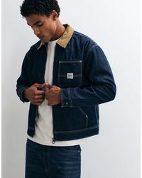 Lee Jeans - Lined Denim Worked Jacket With Contrast Collar - Lyst