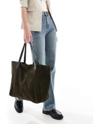 ASOS - Suede Winged Tote Bag - Lyst