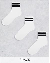 ASOS - 3 Pack Terry Ankle Socks - Lyst