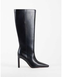 ASOS - Cassia Chisel Toe Fitted Heeled Knee Boots - Lyst