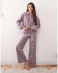 Monki - Mix And Match Flannel Pyjama Trousers - Lyst