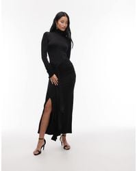 & Other Stories - Maxi Dress With High Neck And Drape Sheaf Detail - Lyst
