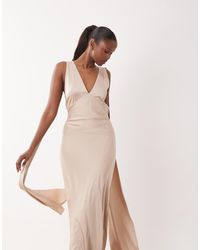 strapless open back dress Petal and Pup Women's Hilary Pleated Maxi Dress main image 1