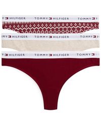 Tommy Hilfiger - 3-Pack Essential Logo Waistband Thongs Gift Box - Lyst