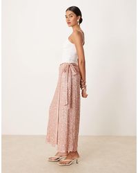 Maya - Embellished Wrap Midi Skirt - Lyst