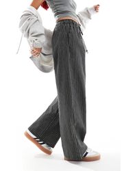 Daisy Street - Pantalon ample à enfiler avec rayures - et blanc - Lyst