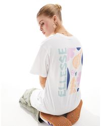 Ellesse - Fortunata - t-shirt bianca con stampa sul retro - Lyst