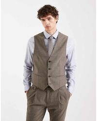 ASOS - Skinny Wool Look Suit Waistcoat - Lyst
