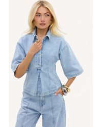Loavies - Come Find Me Denim Blouse - Lyst