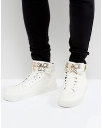versace jeans high top trainers