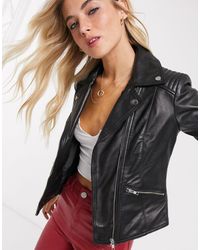 Barneys Originals Barney's Originals - Blouson motard en cuir - Noir