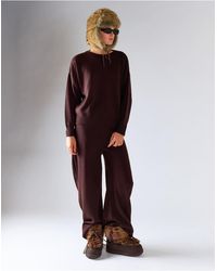 Glamorous - Knit Wide-Leg Trousers - Lyst