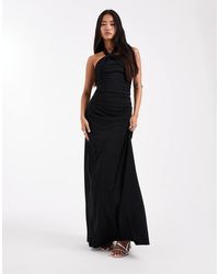 Six Stories - Bridesmaids Stretch Halter Neck Maxi Dress - Lyst