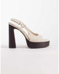 ASOS - Nandi Slingback Platform High Heeled Sandals - Lyst