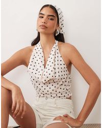 ASOS - Halterneck Tie Back Top With Bandana - Lyst