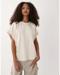 ARKET - Rich Cotton Short Elasticated Sleeve Top - Lyst