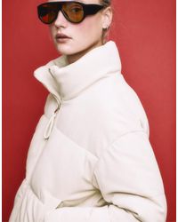 Stradivarius - Corduroy Puffer Jacket - Lyst