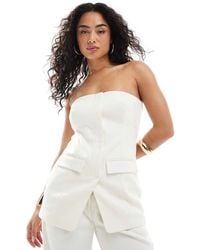 4th & Reckless - Tailored Bandeau Split Front Top Co-ord - Lyst