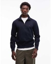 Tommy Hilfiger - Essential Logo 1/4 Zip Fleece - Lyst