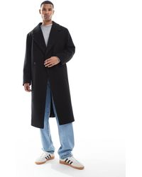 ASOS - Wool Look Longline Coat - Lyst