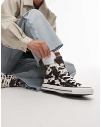 Converse - – chuck taylor all star hi – sneaker mit kuhfellmuster - Lyst