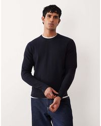 Mango - Cotton Mix Crew Neck Jumper - Lyst