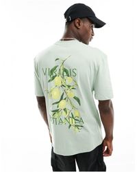 River Island - T-shirt manches courtes coupe standard à imprimé olives - Lyst