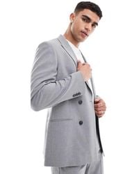 ASOS - Double Breasted Slim Suit Jacket - Lyst