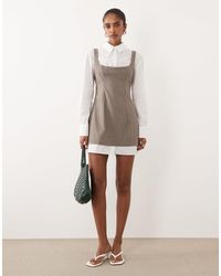 ASOS - 2 In 1 Shirt Scoop Neck Mini Dress In - Lyst