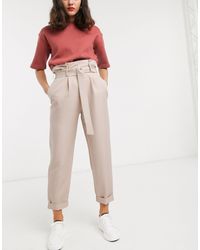 womens white tapered trousers