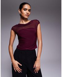 ASOS - – figurbetontes oberteil aus netzstoff - Lyst