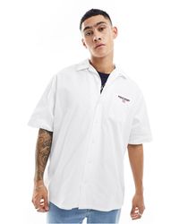 Polo Ralph Lauren - Sport capsule - camicia chino a maniche corte oversize ampia bianca con logo sulla tasca - Lyst