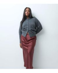 ASOS - Asos Design Curve Satin Bias Maxi Skirt - Lyst