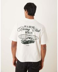 Prohibited - T-Shirt Met Grafische Rush-Print Op De Achterkant - Lyst