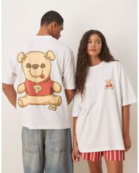 ASOS - Camiseta Blanca Extragrande Con Estampado De "Winnie The Pooh" De Disney De - Lyst