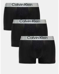 Calvin Klein - Microfibre Stretch 3 Pack Trunks - Lyst