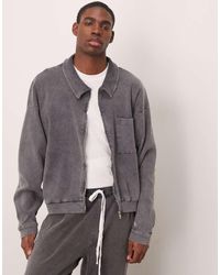 ASOS - Oversized Boxy Shacket With Ribbed Texture - Lyst