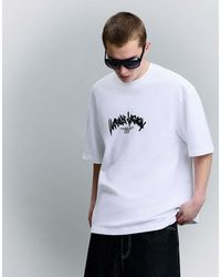 Bershka - Short Sleeve Print T-shirt - Lyst